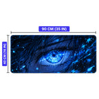 Mavi Göz 90x40 cm anime oyuncu mouse pad – 90x40 cm ölçü bilgisi