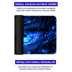 Mavi Göz anime oyuncu mouse pad – doğal kauçuk kaymaz taban