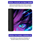 Neon Gözler anime oyuncu mouse pad – doğal kauçuk kaymaz taban