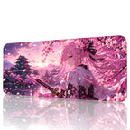 Sakura Samuray Kız anime oyuncu mouse pad – beyaz fon önden görünüm