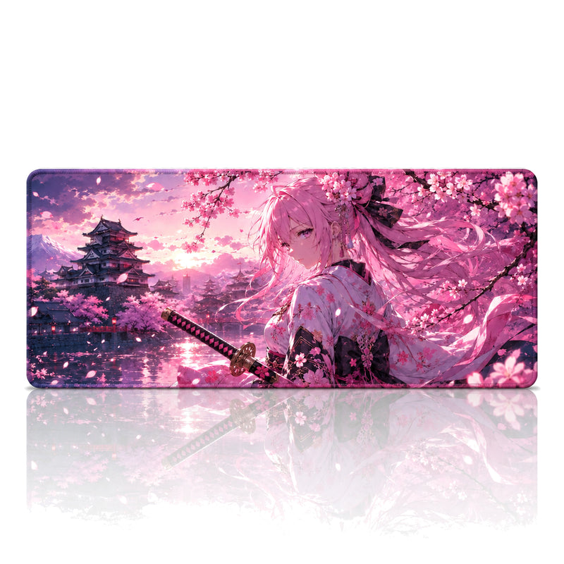 Anime Oyuncu Mouse Pad 90x40 – Sakura Samuray Kız — Gaming Mouse Pad