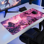 Sakura Samuray Kız anime oyuncu mouse pad – oyun odası kurulumu