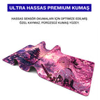 Sakura Samuray Kız anime oyuncu mouse pad – premium kumaş yüzey