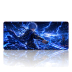 Yıldırım Samuray anime oyuncu mouse pad – beyaz fon düz görünüm