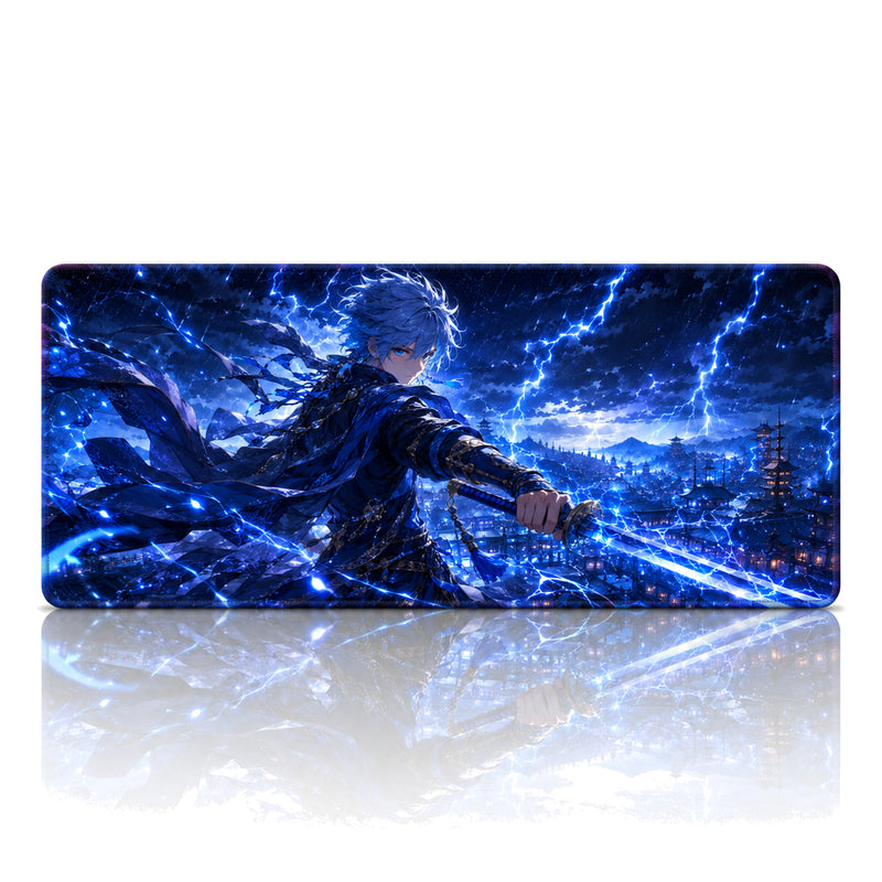 Anime Oyuncu Mouse Pad 90x40 – Yıldırım Samuray — Gaming Mouse Pad