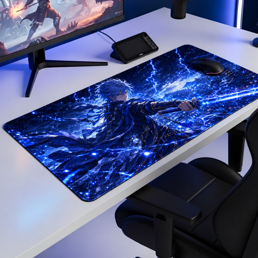 Yıldırım Samuray anime oyuncu mouse pad – oyun odası kurulumu