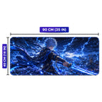 Yıldırım Samuray 90x40 cm anime oyuncu mouse pad – 90x40 cm ölçü bilgisi