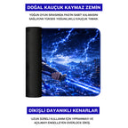 Yıldırım Samuray anime oyuncu mouse pad – doğal kauçuk kaymaz taban