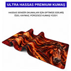 Kızıl Aygır at desenli mouse pad kumaş yüzeyi, esnek yapı ve süblimasyon baskı detayı