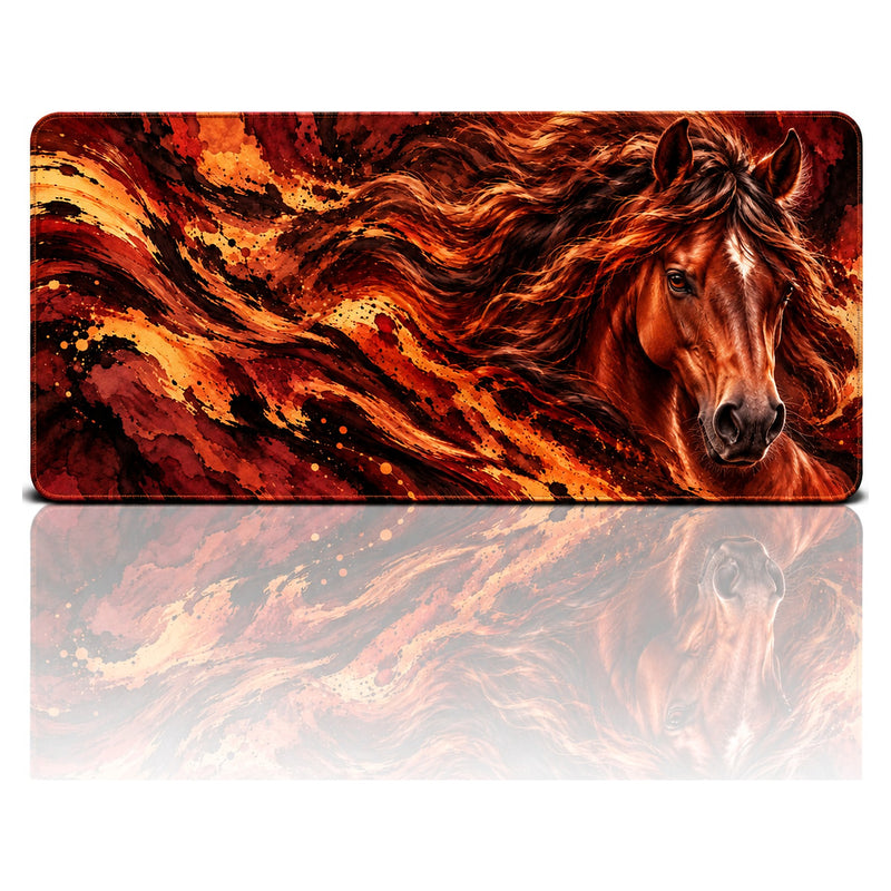 At Desenli Oyuncu Mouse Pad 90x40 – Kızıl Aygır | Gaming Mouse Pad