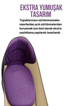 Topuk vurma önleyici ped mor kullanım görseli