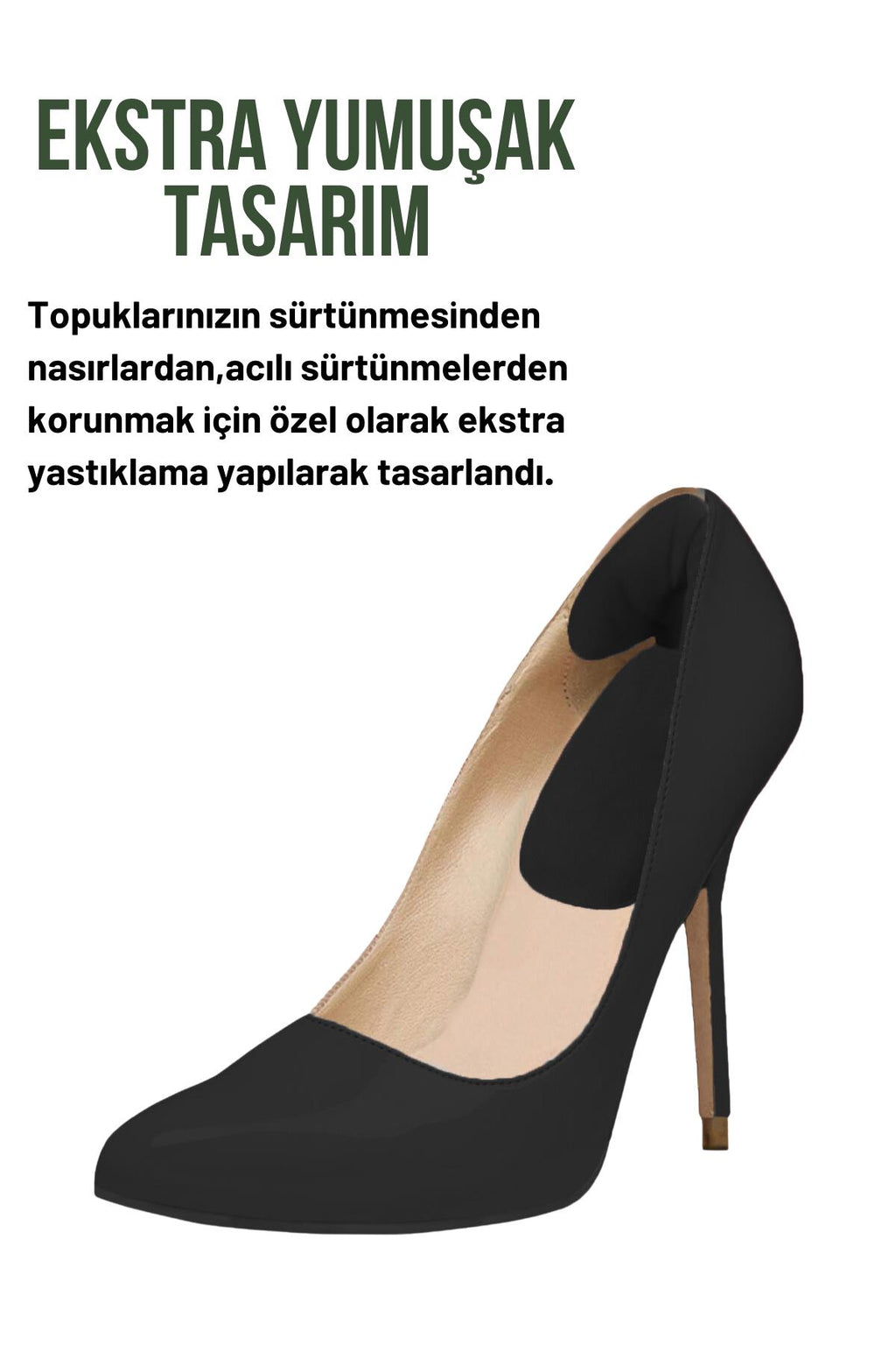 Topuk vurma önleyici ped ayakkabı içi kullanım