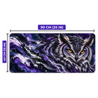 Gece Baykuşu desenli oyuncu mouse pad ölçüleri: 90 cm x 40 cm (35 x 16 inç)