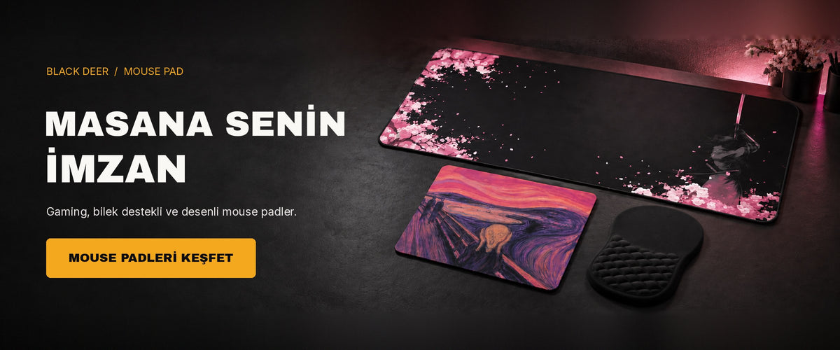 Masana senin imzan. Gaming, bilek destekli ve desenli mouse padler. Mouse padleri keşfet.