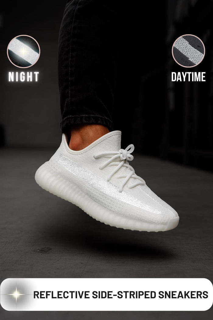 Movement Reflektörlü Sneaker — Hava Alan Mesh Yürüyüş ve Koşu Ayakkabısı (Beyaz)