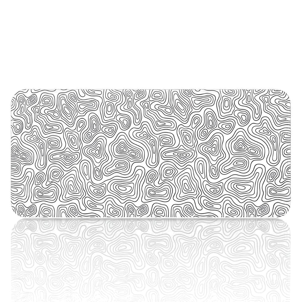 Beyaz Typography oyuncu mouse pad – beyaz fon düz görünüm