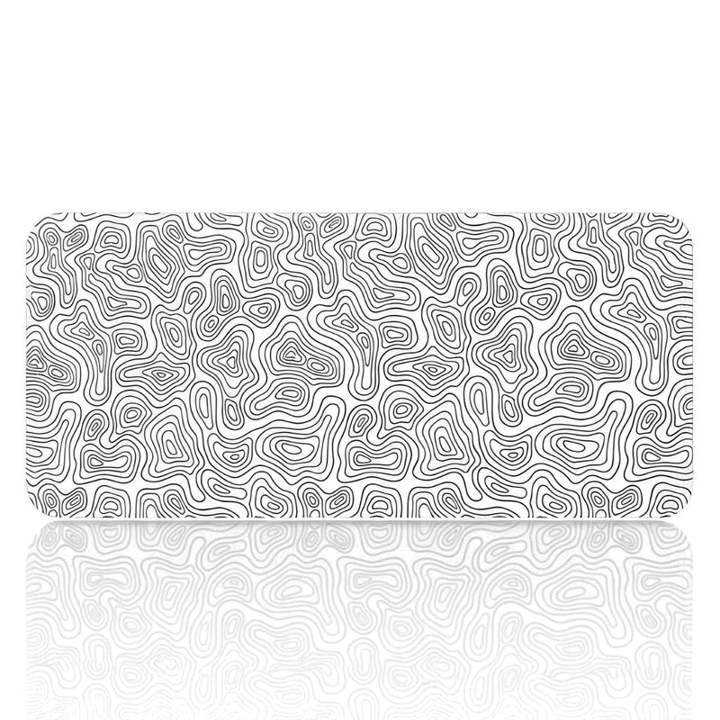 Beyaz Typography 70x30 cm Oyuncu Mouse Pad — XL Gaming Mousepad, Kaymaz Kauçuk Taban, Dikişli Kenar