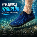 Hayal deniz ayakkabısı lacivert turkuaz yakın çekim