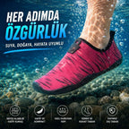 Hayal deniz ayakkabısı pembe siyah yakın çekim