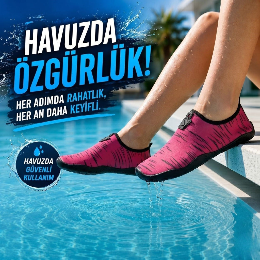 Hayal deniz ayakkabısı pembe siyah taban detayı