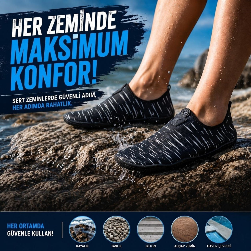 Hayal deniz ayakkabısı siyah beyaz detay görseli