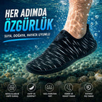 Hayal deniz ayakkabısı siyah beyaz yakın çekim