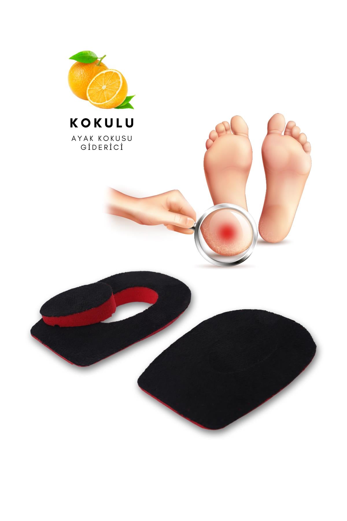 Heelspur topuk dikeni tabanlığı siyah kırmızı