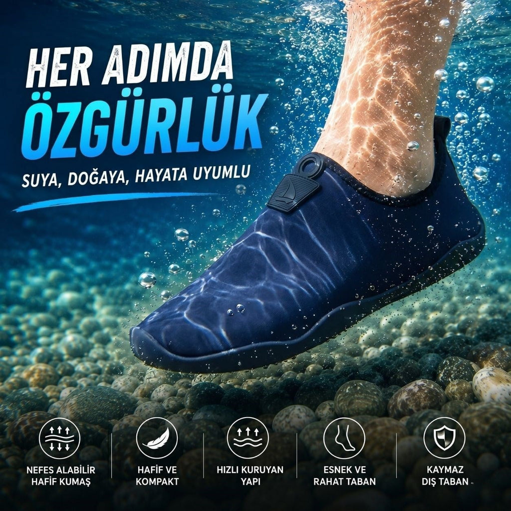Lab deniz ayakkabısı lacivert yakın çekim