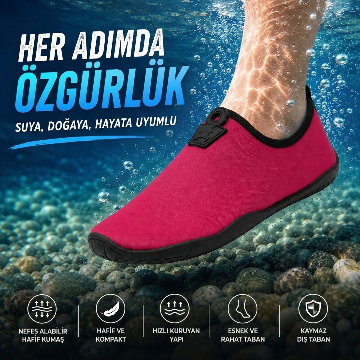 Lab deniz ayakkabısı pembe yakın çekim