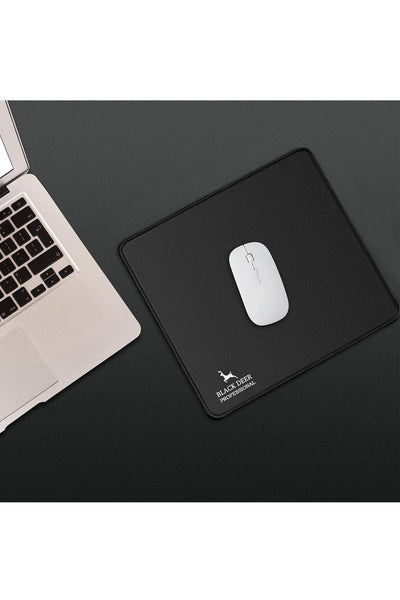 Professional 30x25 cm Siyah Oyuncu Mouse Pad — Küçük Boy Mousepad, Dikişli Kenar, Kaymaz Taban