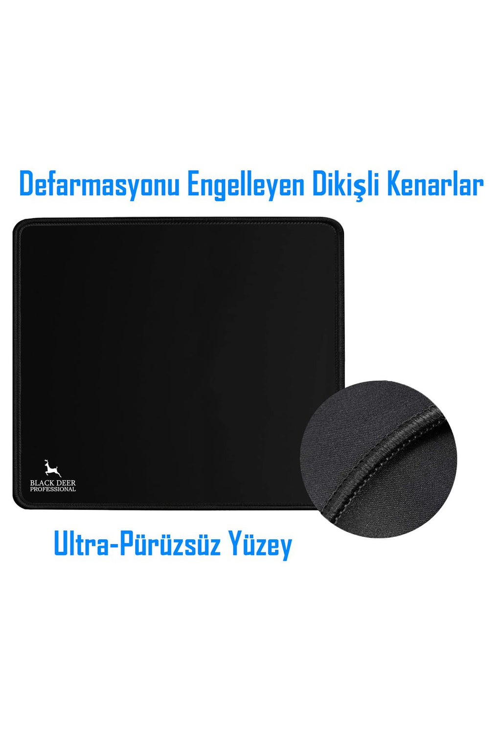 Professional 35x28 cm gaming mouse pad dikişli kenar yakın çekim