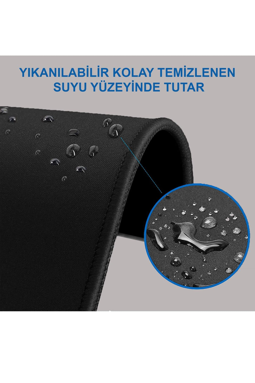 Professional 90x40 cm gaming mouse pad dikişli kenar kullanım görseli