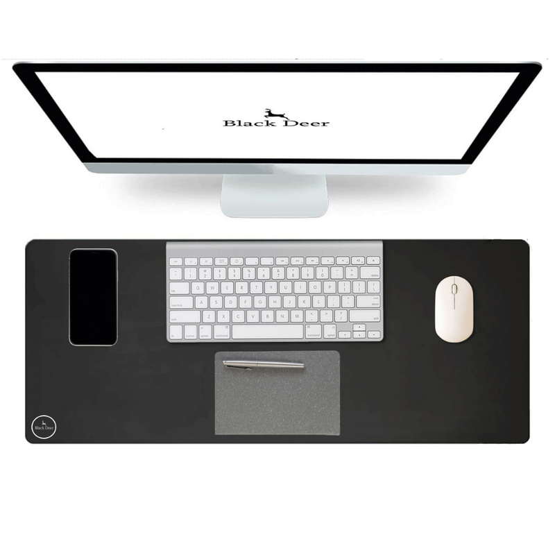 Professional 70x30 cm Siyah Oyuncu Mouse Pad — XL Gaming Mousepad, Düz Kenar, Esnek Kaymaz Taban