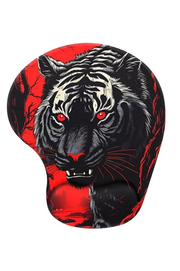 Black Tiger bilek destekli mouse pad yakın çekim