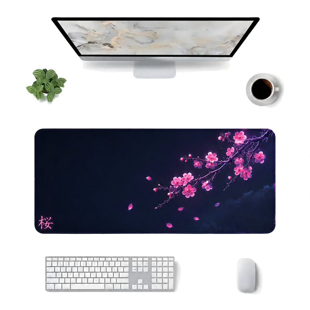 Blossom oyuncu mouse pad – masa üstü kullanım görünümü