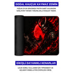 Crimson Oni 50x40 cm oyuncu mouse pad – doğal kauçuk kaymaz taban