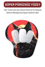 Dark Cat bilek destekli mouse pad kullanım görseli