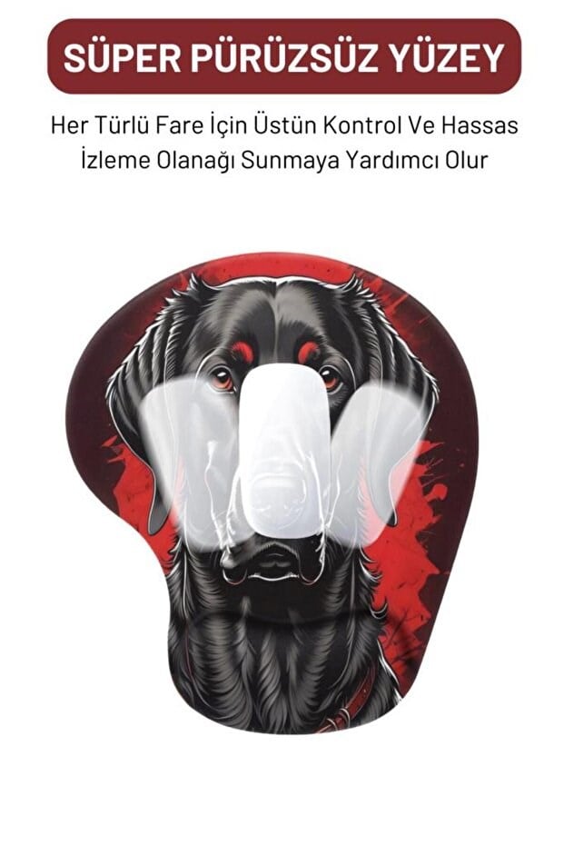 Dark Dog bilek destekli mouse pad ölçü görseli