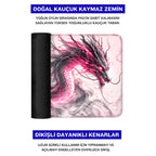 Duman Ejderha Pembe oyuncu mouse pad – doğal kauçuk kaymaz taban