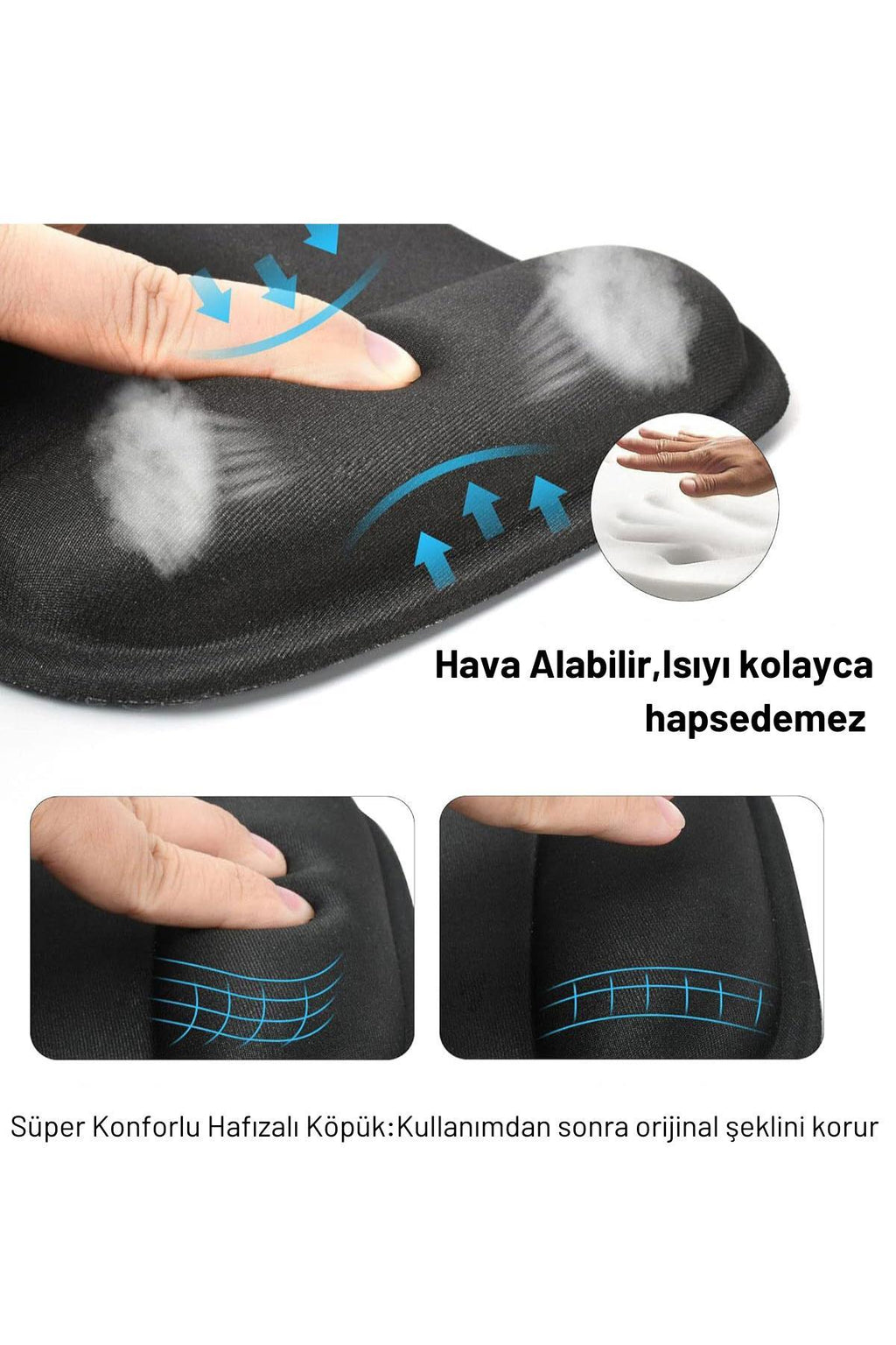 ErgoComfort bilek destekli mouse pad kullanım görseli