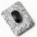 Typography kare bilek destekli mouse pad siyah