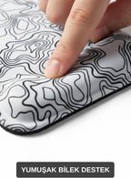 Typography kare bilek destekli mouse pad detay görseli