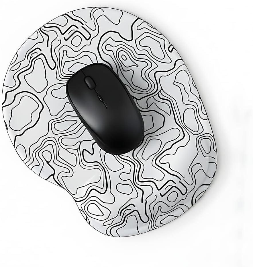 Typography bilek destekli mouse pad beyaz