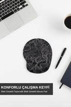 Typography bilek destekli mouse pad kullanım görseli