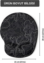 Typography bilek destekli mouse pad bilek yastığı detayı