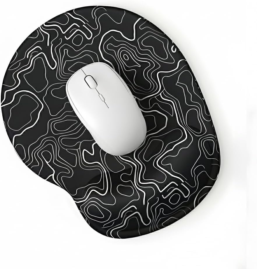 Typography bilek destekli mouse pad siyah