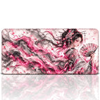 Geyşa Pembe oyuncu mouse pad – beyaz fon düz görünüm
