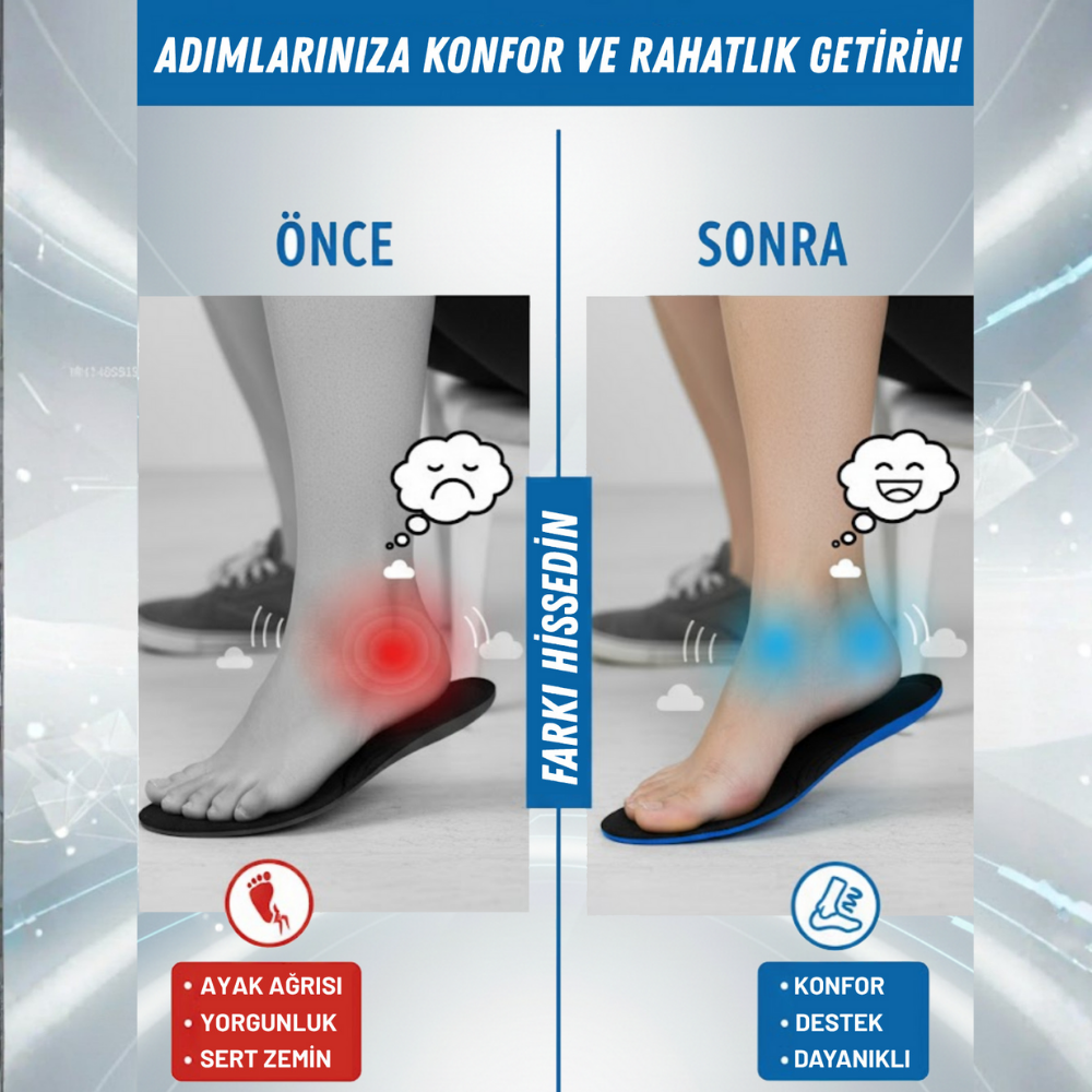 Golden Feet memory tabanlık ölçü görseli