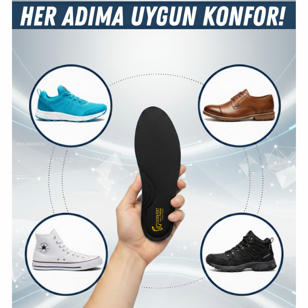 Golden Feet memory tabanlık kesim çizgisi detayı