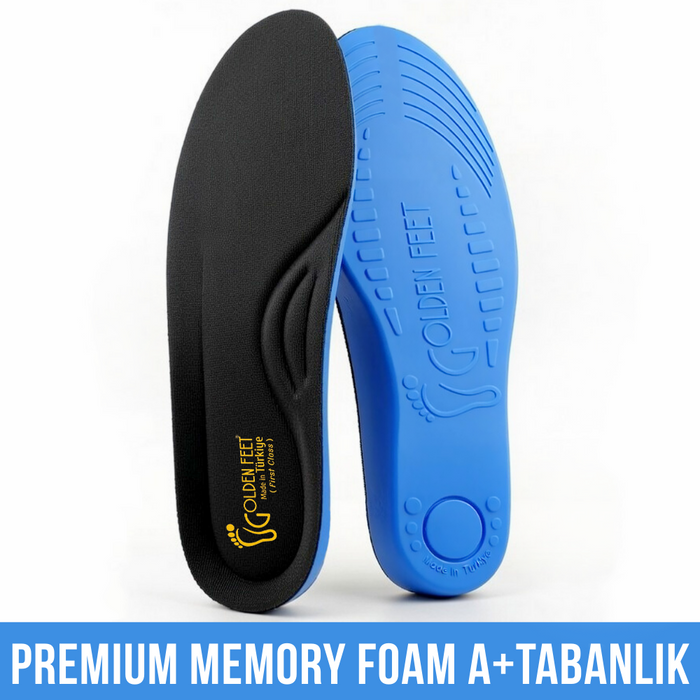 Golden Feet Kesilebilir Tabanlık — Her Numaraya Uyarlanan Memory Foam İç Taban (Siyah)